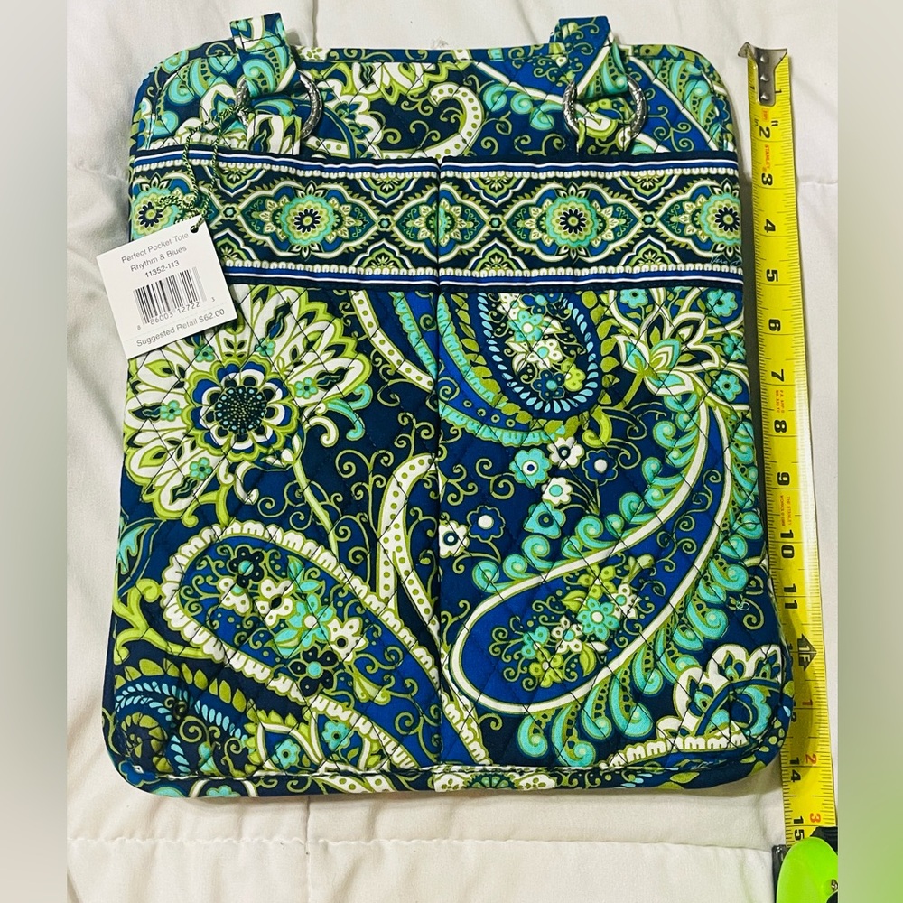 NEW Vera Bradley Perfect Pocket Tote Bag - Rhythm And Blues